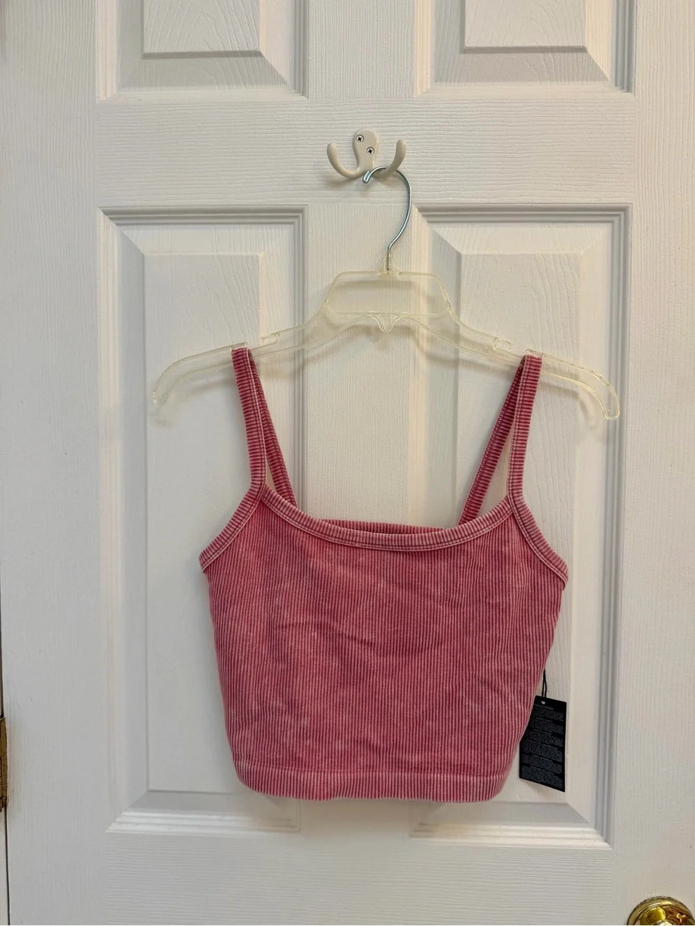Forever 21 Dusty Rose Ribbed Tank and Bike Short Set